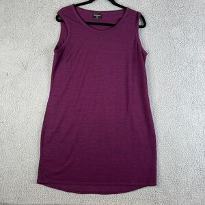 32 Degrees Tank Dress Womens Large Burgundy Knit Sleeveless Scoop Neck Stretch